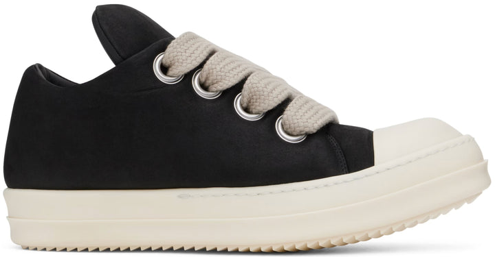 Rick Owens 'Black' Padded Nubuck Jumbo Low Sneaker