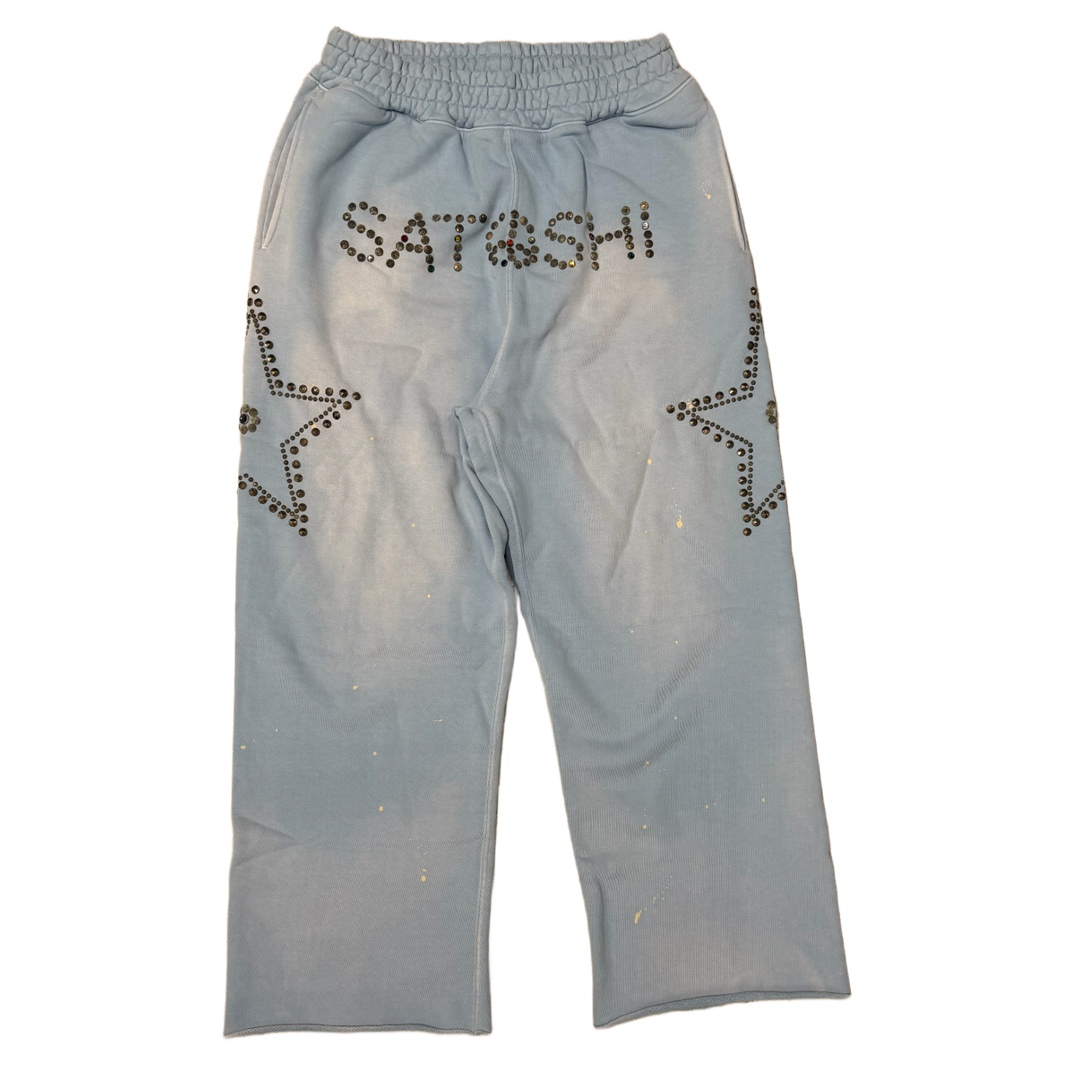 Satoshi Nakamoto 'Blue' Star Studded Sweatpants