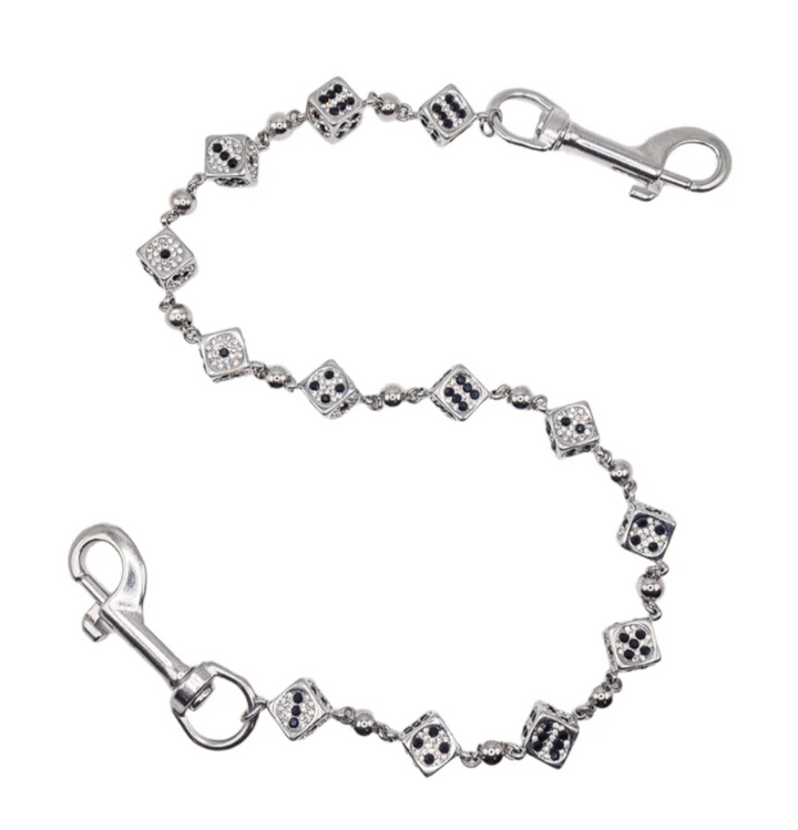 Starchain World 'Dice' 26.5in Silver Wallet Chain