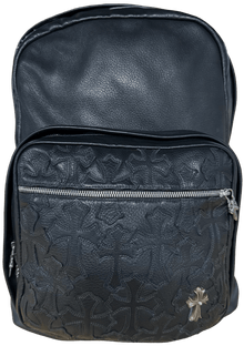 Chrome Hearts 'Cemetery' Black Leather Cross Patch 7th Grade Backpack
