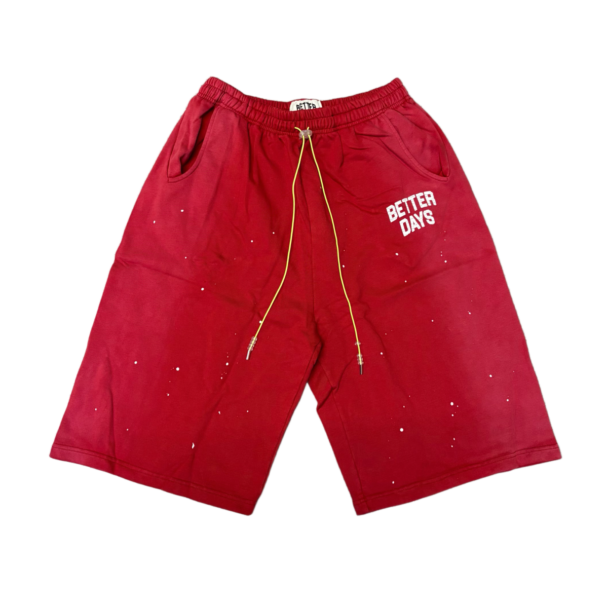 Better Days 'Red Painted' 3/4 Shorts