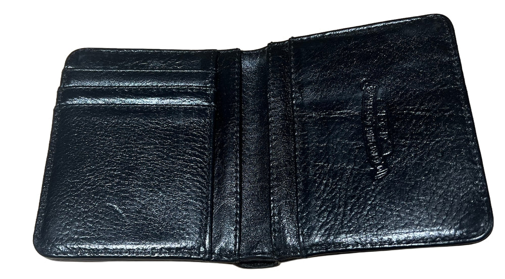 Chrome Hearts 'Leather Cemetery Cross' Black Bifold Wallet