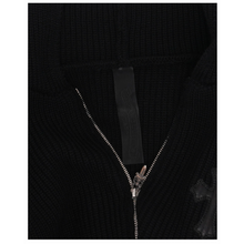 Chrome Hearts 'Black' Triple Cross Patch Scroll Cashmere Zip Up Hoodie