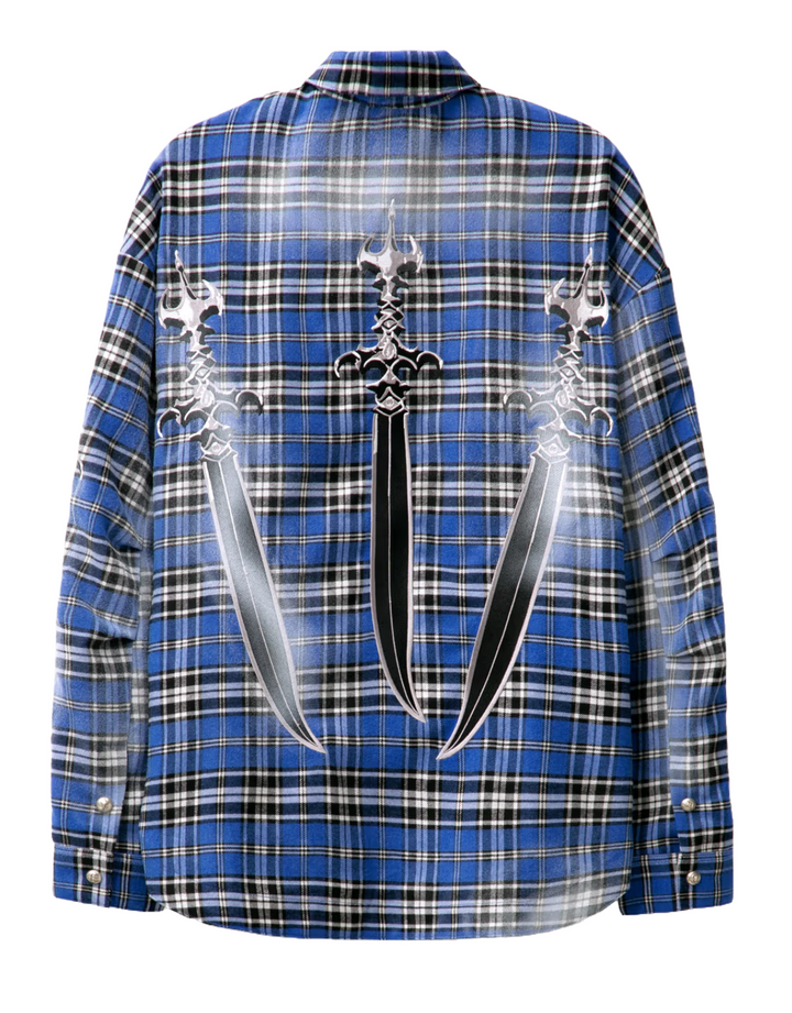 Thug Club 'Arab Sword' Blue Flannel
