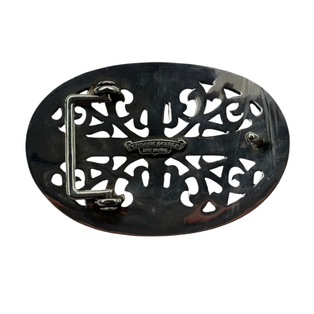 Chrome Hearts 'Silver' Large Oval Cross Belt Buckle