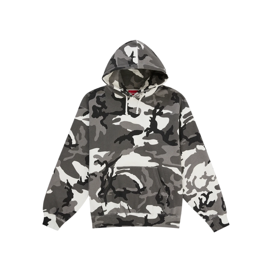 Supreme Satin Applique Hooded Sweatshirt (SS26) Snow Camo