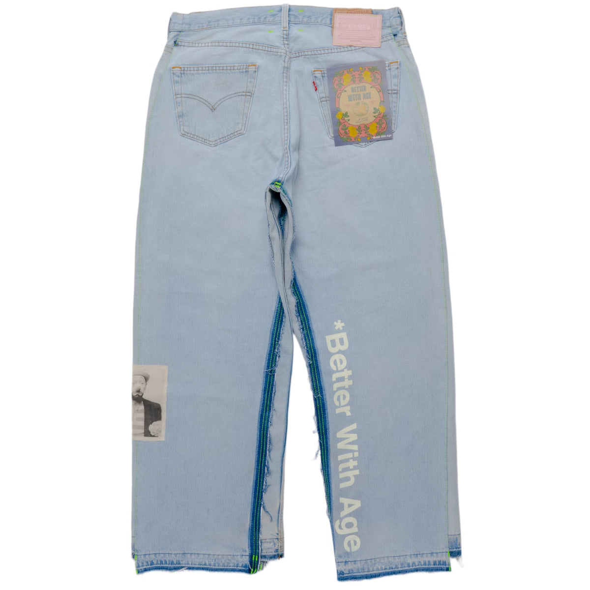 Better With Age 'Blue' Bernard Wide Jeans