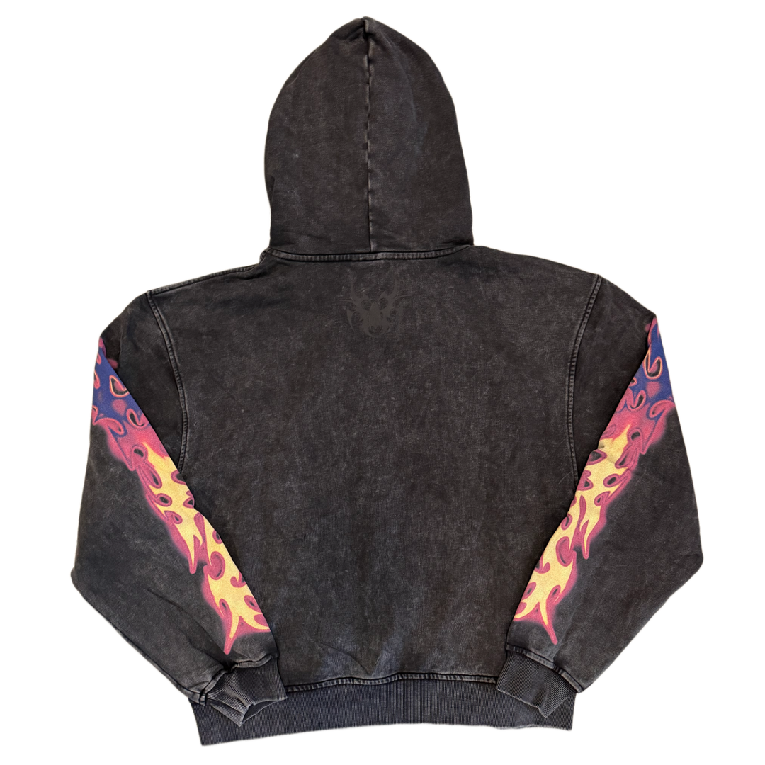 Chew Forever 'Static' Black Wash Zip-Up