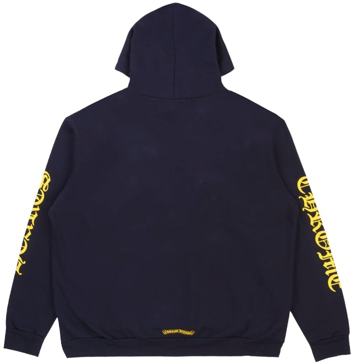 Chrome Hearts 'Navy Yellow' Vertical Logo Hoodie