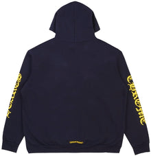 Chrome Hearts 'Navy Yellow' Vertical Logo Hoodie