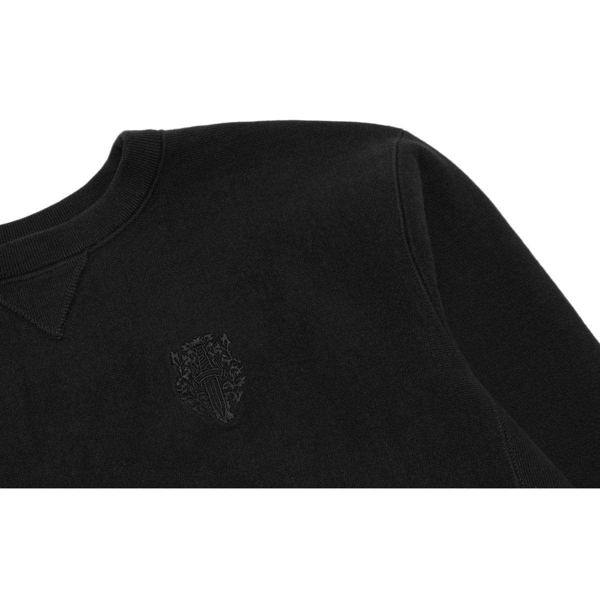 Chrome Hearts 'Embroidered Black Vine Dagger & Vertical Logo' Crewneck