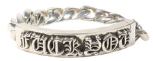 Chrome Hearts 'Fuck You' 9 In” Silver Cuban Link ID Bracelet