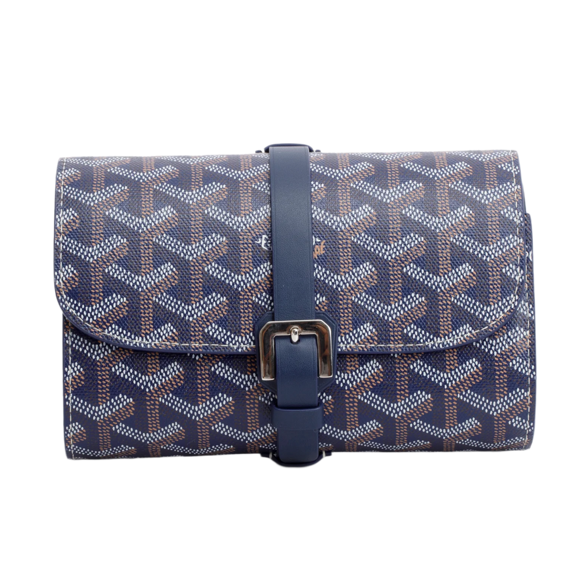 Goyard 'Navy' Goyardine Watch Case