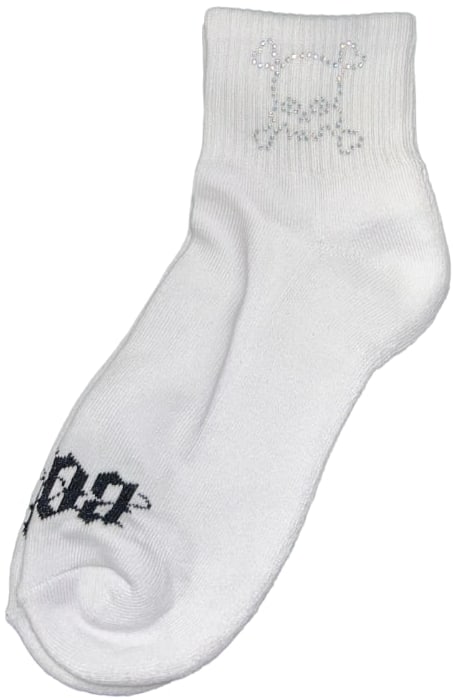 Bossi 'Silver Skull' Rhinestone Socks