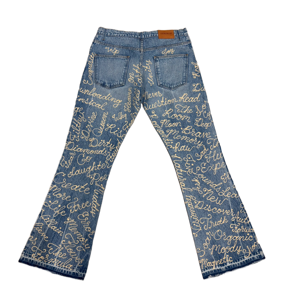 Earthling VIP 'Blue' Student of The Game Bootcut Jeans