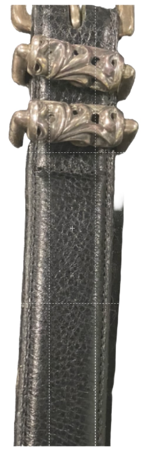 Chrome Hearts '1 Inch' Black Roller Belt