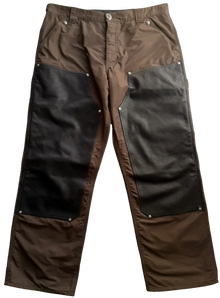 Chrome Hearts 'Brown' Leather Carpenter Nylon Pants