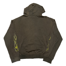Bossi 'Yellow Flames' Vintage Grey Zip Up Hoodie