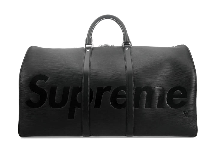 Louis Vuitton x Supreme Keepall Bandouliere 55 'Epi Black' Duffle Bag