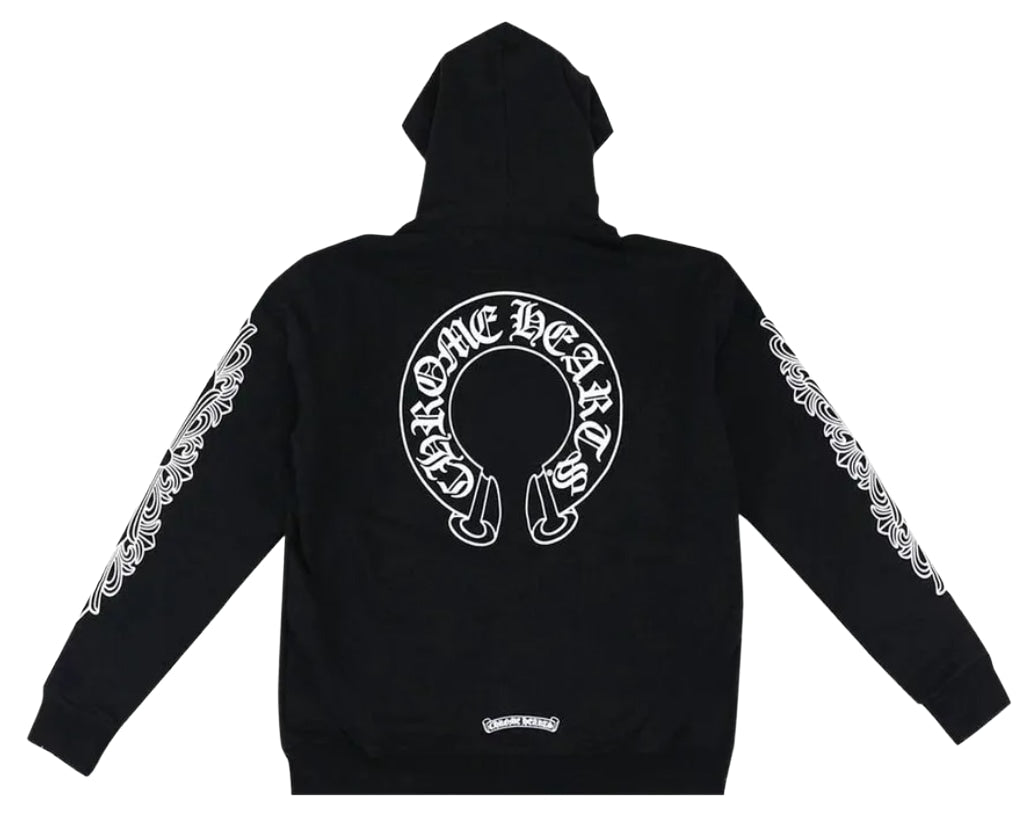 Chrome Hearts Horseshoe Logo Thermal Zip Up Hoodie