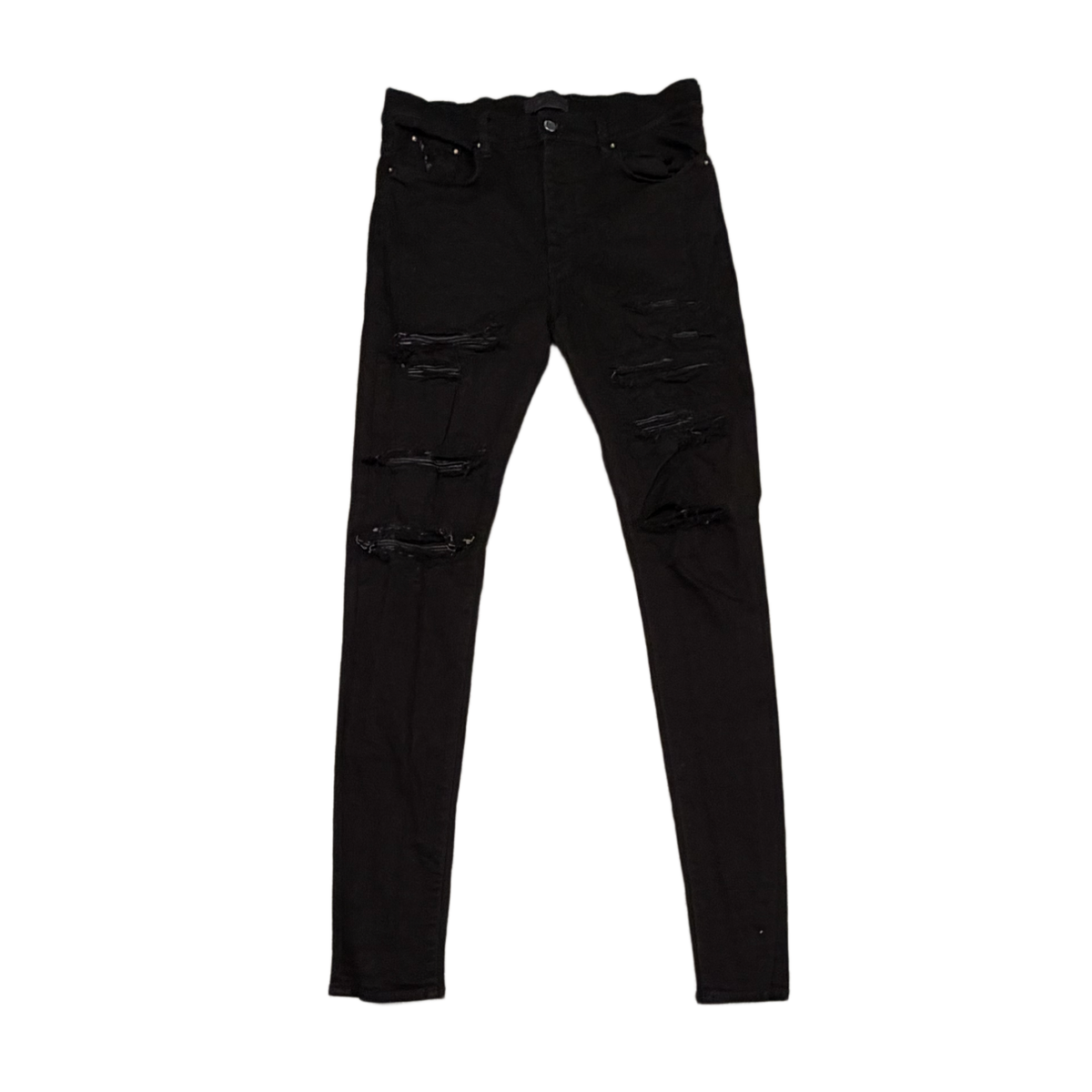 Amiri 'Black' MX1 Distressed Jeans