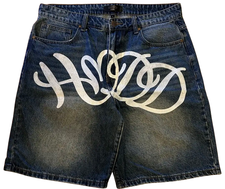 Happy Memories Don't Die HMDD 'Calligraphy' Jean Shorts