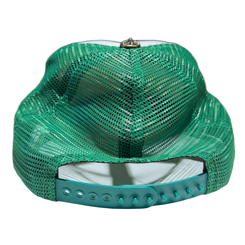 Chrome Hearts CH Hollywood Green/White Trucker Hat