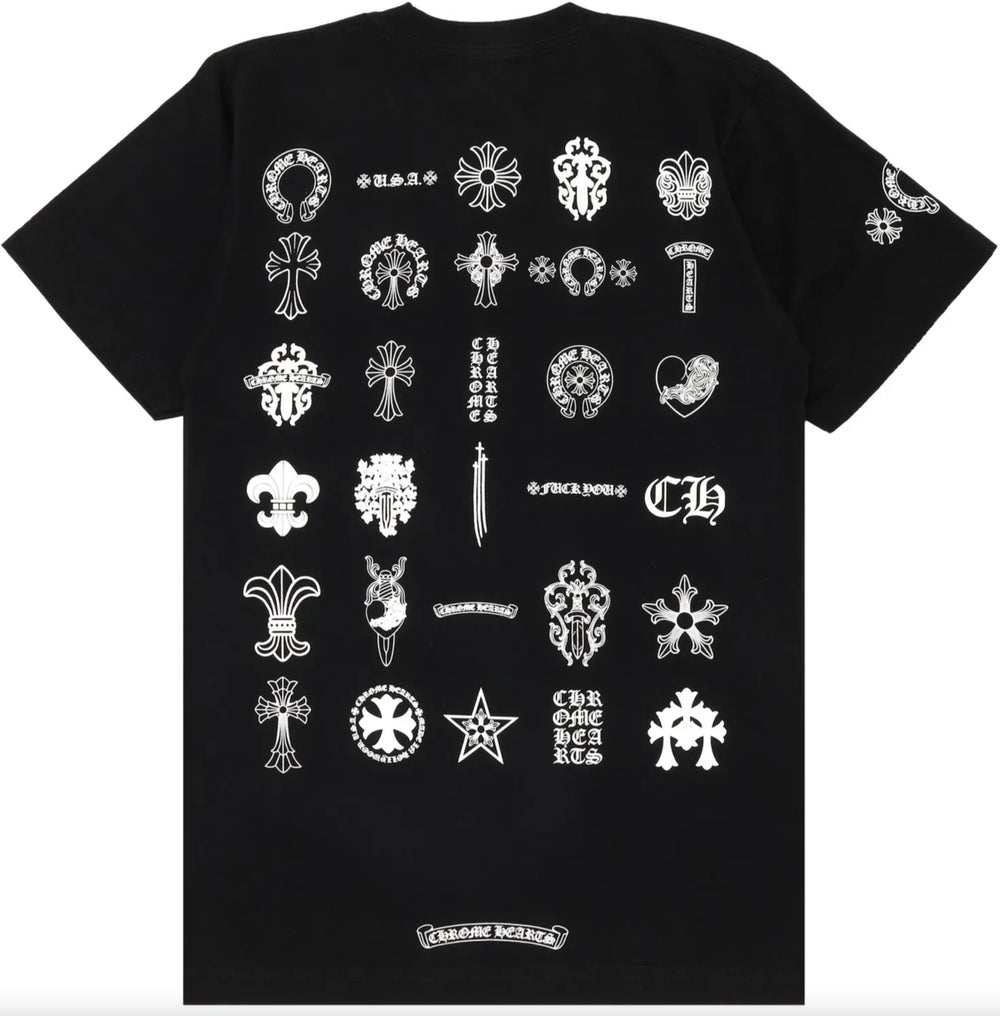 Chrome Hearts 'Multi Logo' Black Tee