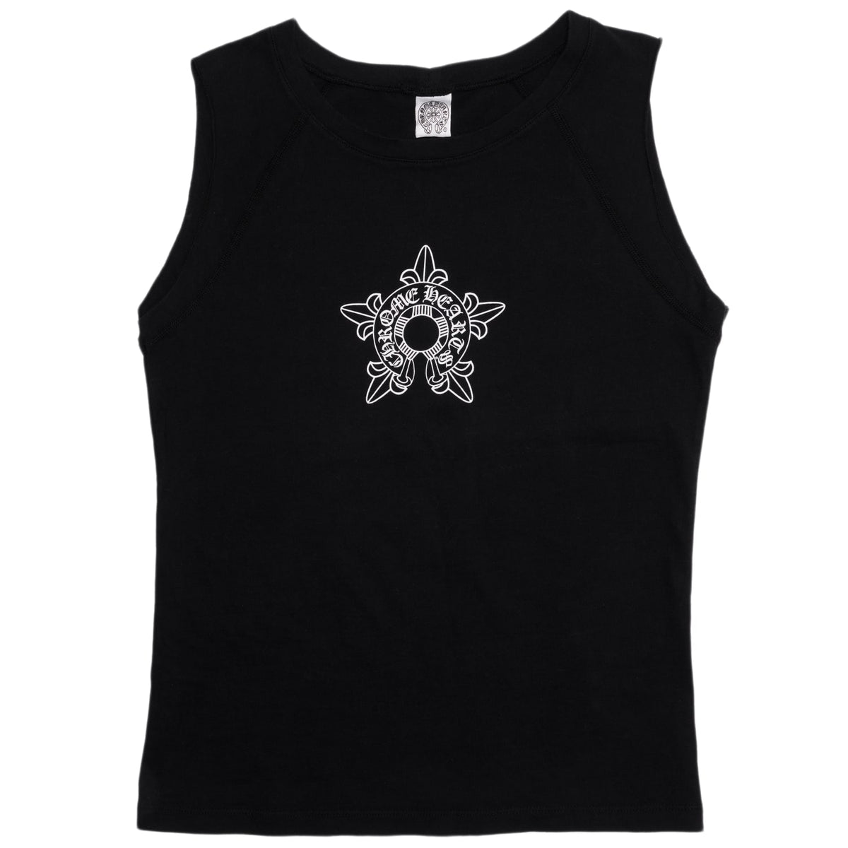 Chrome Hearts Vintage Women's 'Fleur Star' Black Cut Off Tank