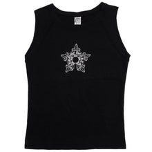 Chrome Hearts Vintage Women's 'Fleur Star' Black Cut Off Tank