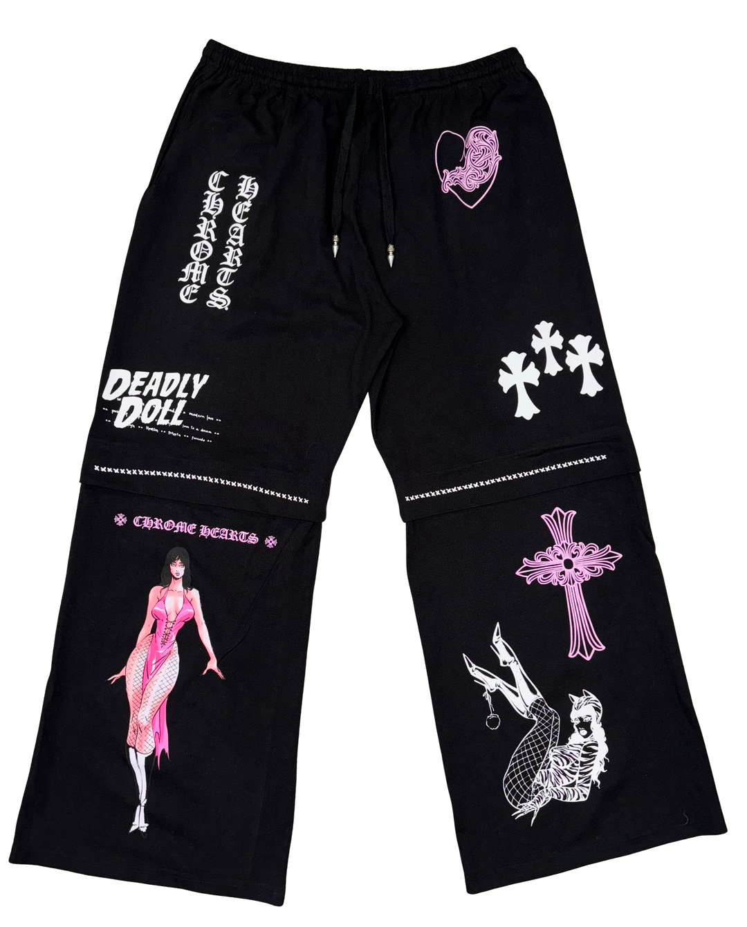 Chrome Hearts Deadly Doll 'Sugar Jones' Black Sweatpants
