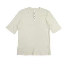Chrome Hearts 'Cream' CH Letter Waffle Knit Henley Thermal Tee