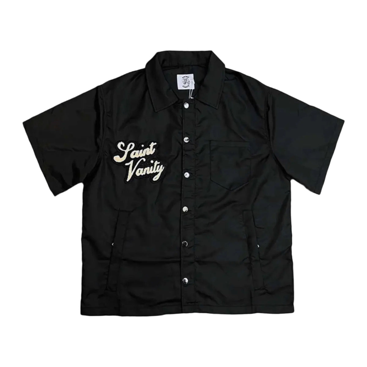 Saint Vanity 'Black' Nylon Button Up Top