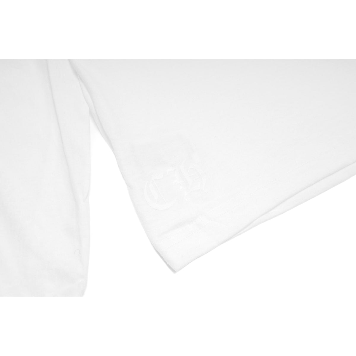 Chrome Hearts 'White' Floral Horseshoe Pocket Logo Longsleeve Tee