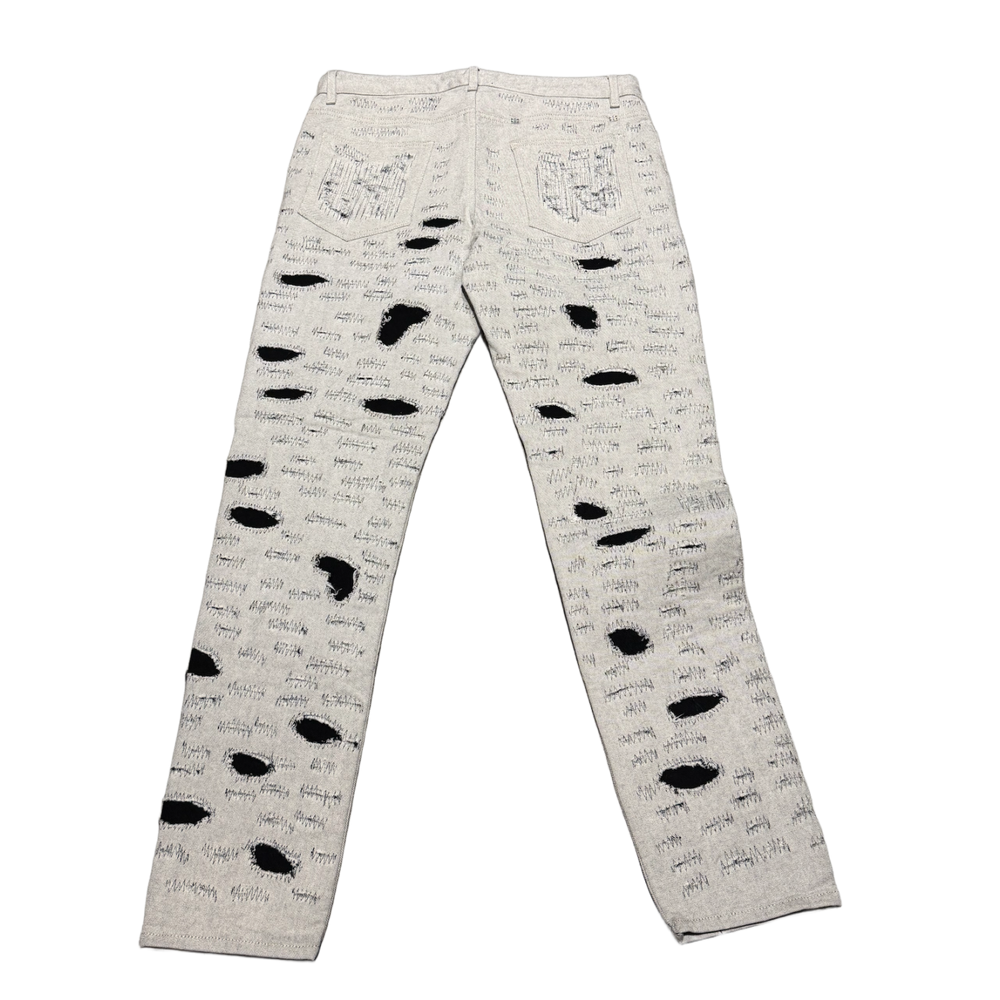Givenchy Disney '101 Dalmatians' White Distressed Jeans