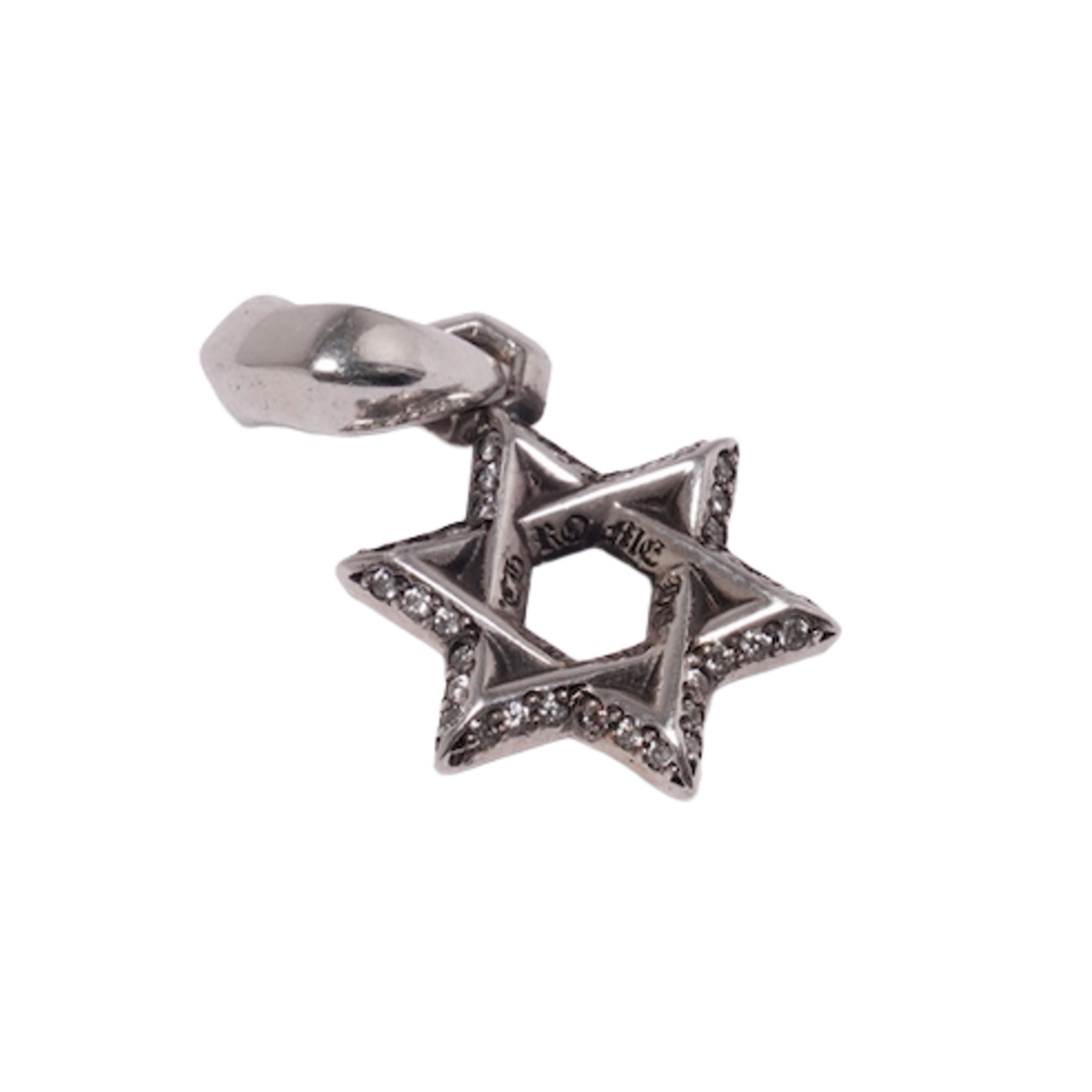 Chrome Hearts 'Star of David' Diamond Silver Pendant