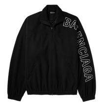 Balenciaga 'Outlined Logo' Black Fleece Jacket