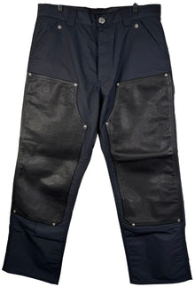 Chrome Hearts 'Black' Leather Nylon Carpenter Double Knee Pants