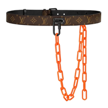 Louis Vuitton 'Brown/Orange Chain' Signature Monogram 35mm Belt