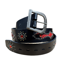 Studded 'Multicolor Snake' Black Belt