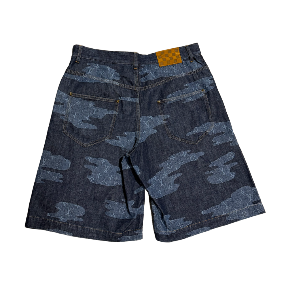 Louis Vuitton x Nigo Monogram Chambray Shorts Indigo