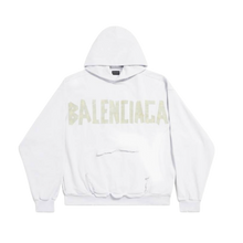 Balenciaga 'White' Tape Logo Hoodie