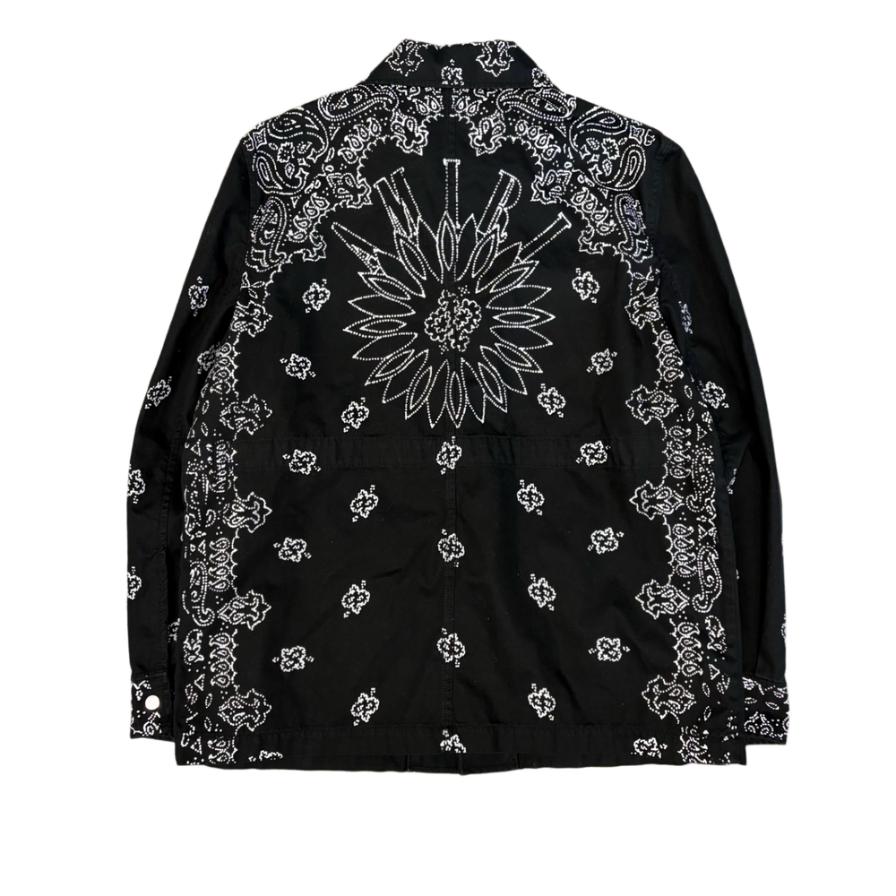 Amiri 'Black' M-65 Bandana Print Denim Jacket
