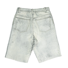 Paly 'Holy Mountain' White Painted Leather Double Knee Shorts