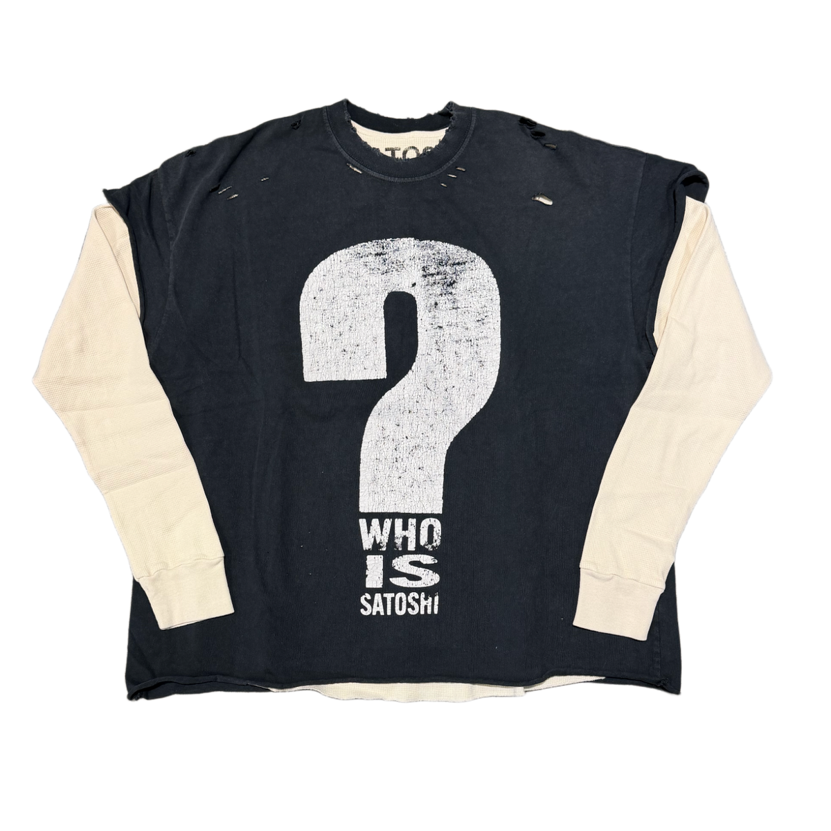 Satoshi Nakamoto 'Who Is' Thermal Longsleeve Tee