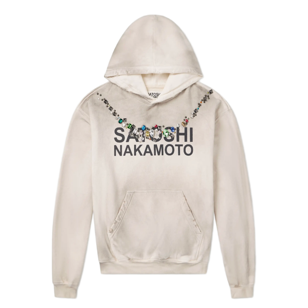Satoshi Nakamoto 'Tan' Pearlized Necklace Hoodie