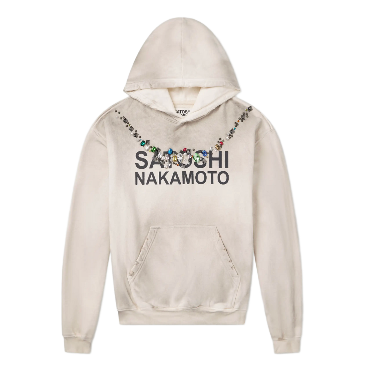 Satoshi Nakamoto 'Tan' Pearlized Necklace Hoodie