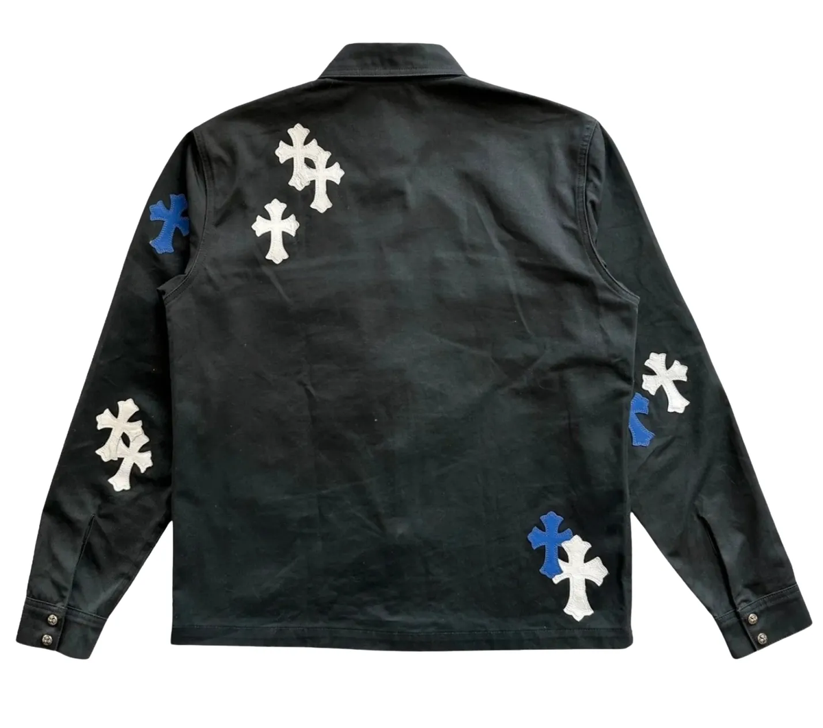 Chrome Hearts 'Work Dog' White Blue Cross Patch Jacket