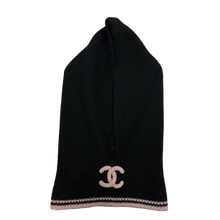 Chanel Black/Pink Cashmere & Silk CC Balaclava
