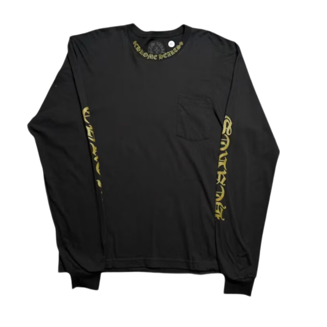 Chrome Hearts 'Olive' Collar Logo Longsleeve